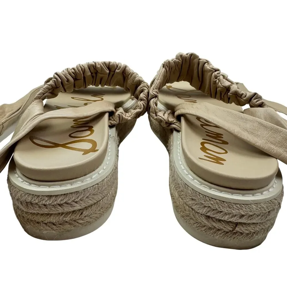 Sam Edelman Kerin Leather Double Strap Platform Wrap Ankle Sandals Women's 9